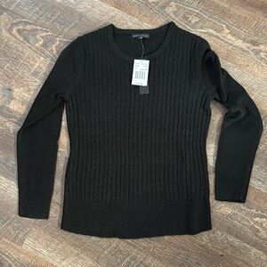 Napa Valley Sweater Size SP Black Long Sleeve Crew Neck NWT